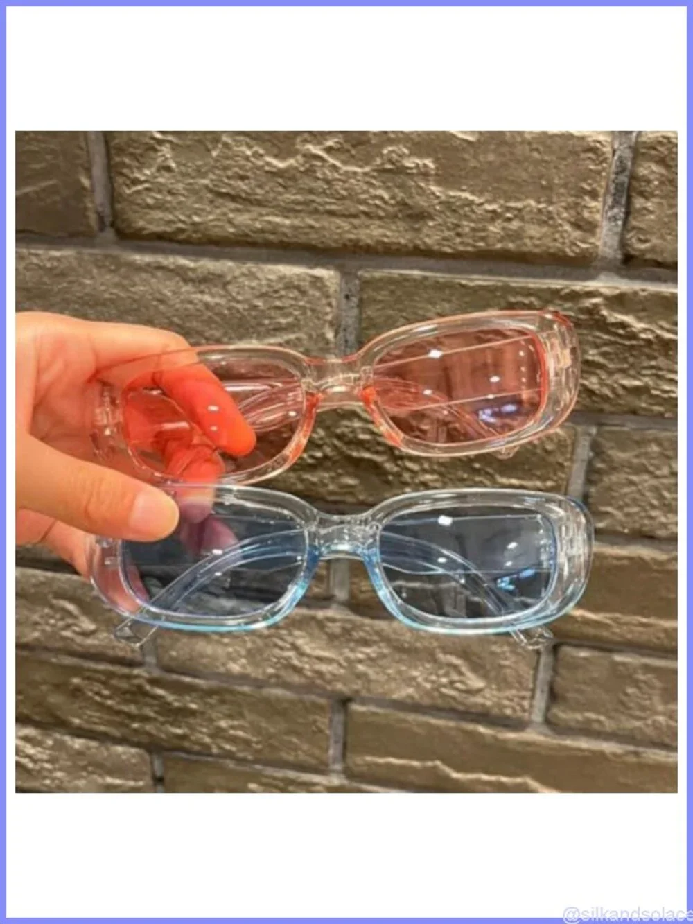Retro Rectangle Sunglasses UV400 Polarized Full Frame Unisex Y2K 90s Style